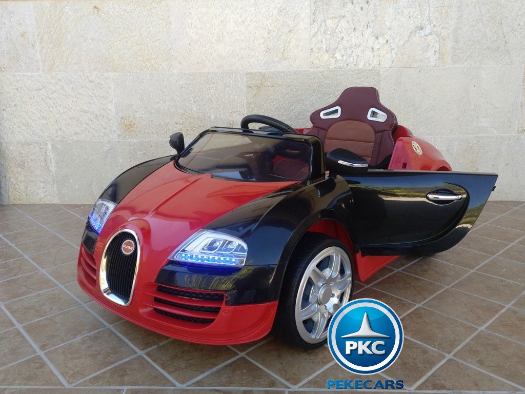 Coche electrico para niños Bugatti Veyron Style Rojo vista principal