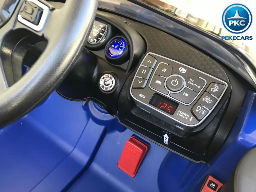 Coche electrico para niños Bugatti Veyron Style Azul nuevo dashboard con radio FM
