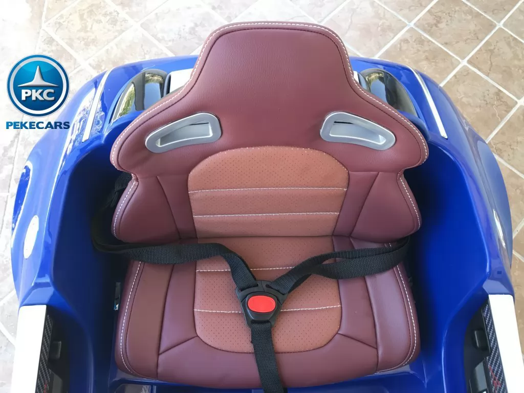 Coche electrico Infantil Bugatti Veyron Style Azul con cinturon de seguridad