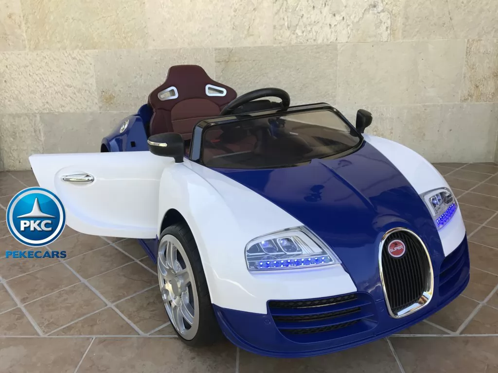 Coche electrico para niños Bugatti Veyron Style Azul con apertura de puertas