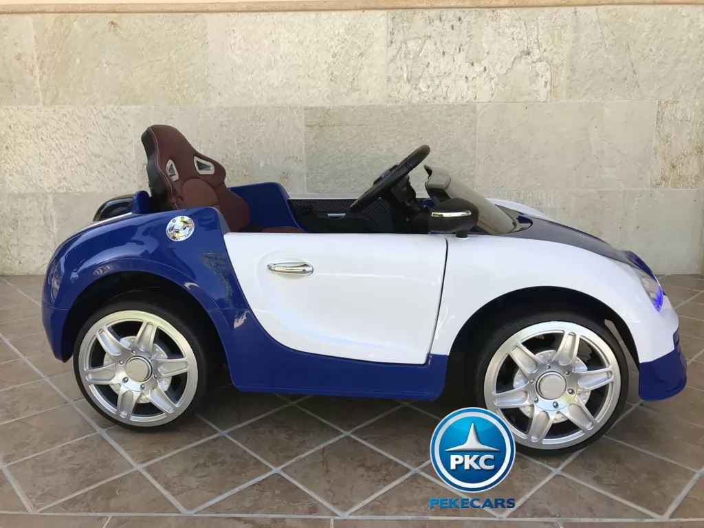 Coche electrico Infantil Bugatti Veyron Style Azul con asiento ajustable