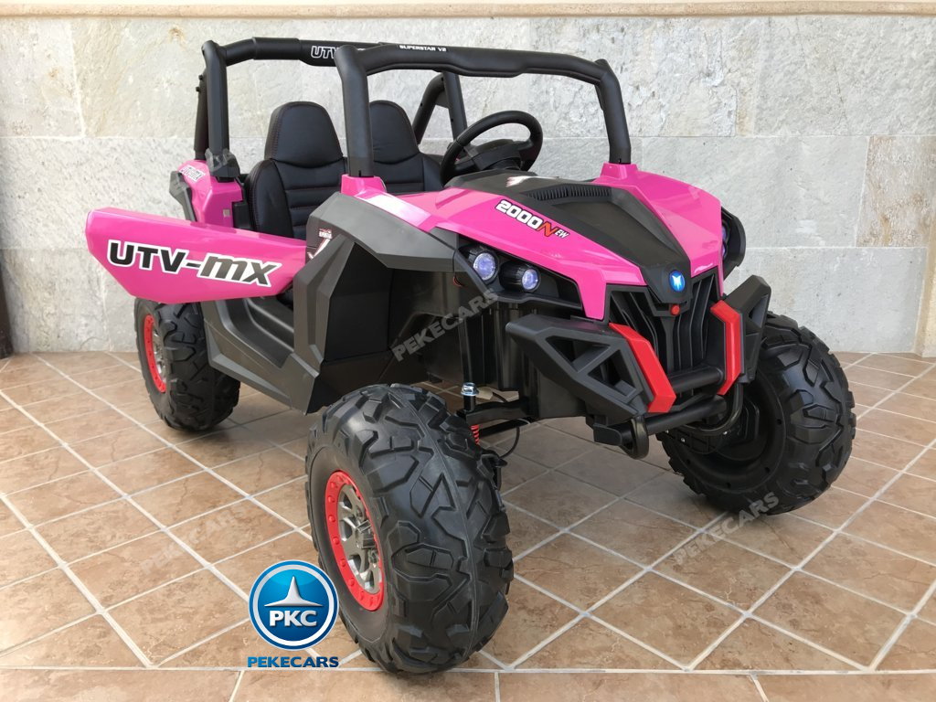 Coche electrico para niños Buggy UTV Rosa
