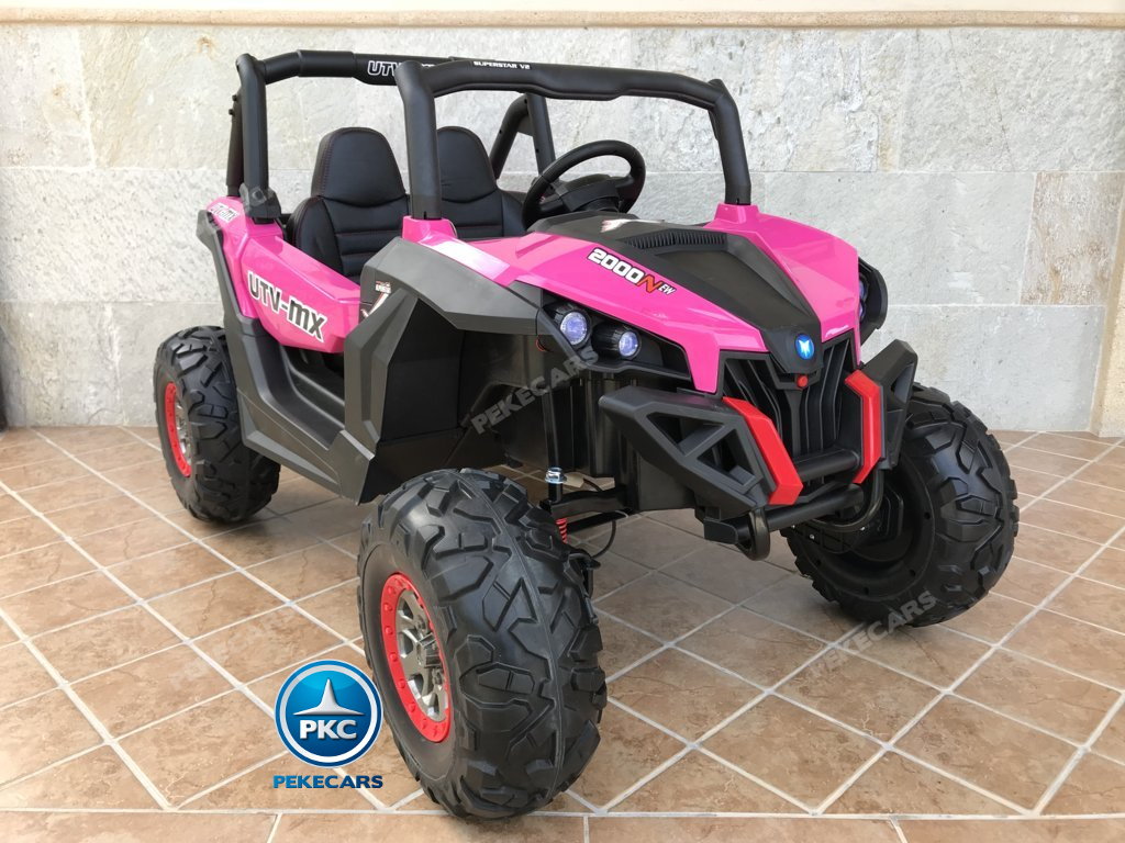 Coche electrico para niños Buggy UTV Rosa