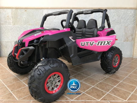 Coche electrico para niños Buggy UTV Rosa