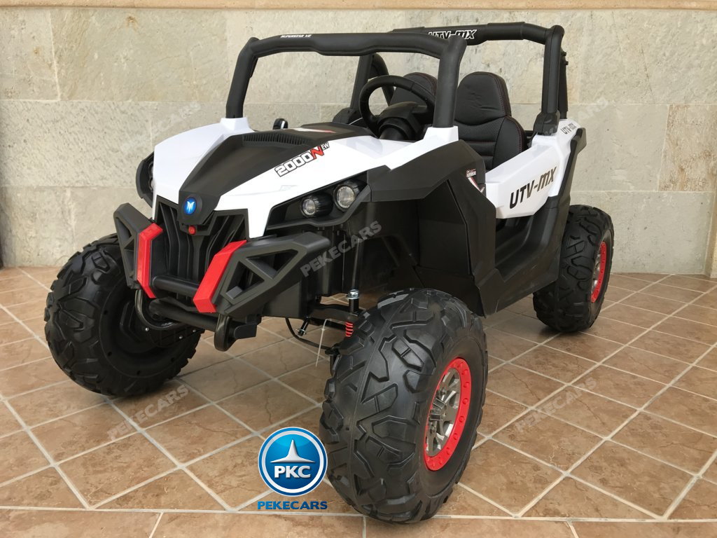 Coche electrico infantil Buggy UTV Blanco