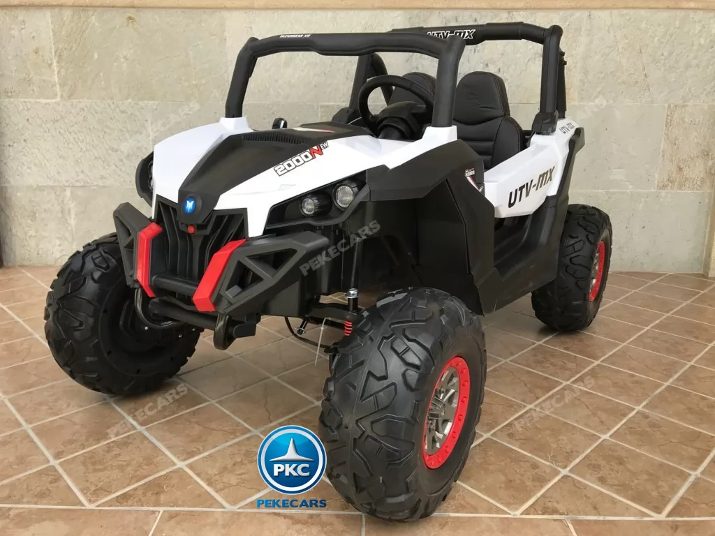 Coche electrico infantil Buggy UTV Blanco
