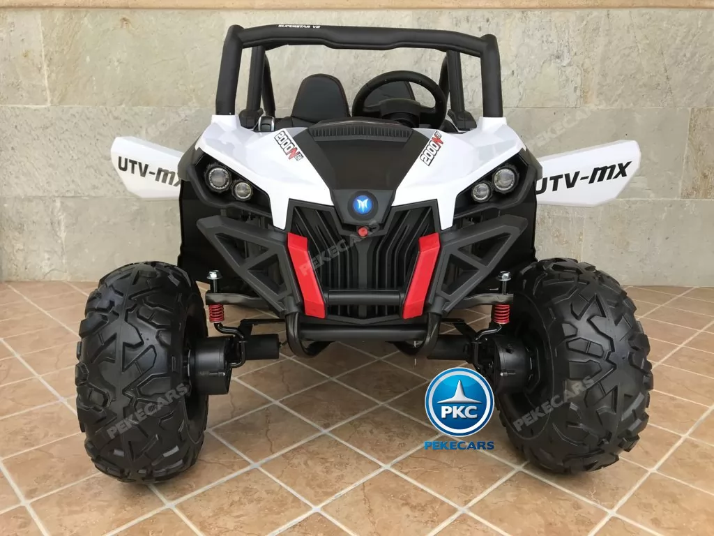 Coche electrico infantil Buggy UTV Blanco con conexion Bluetooth