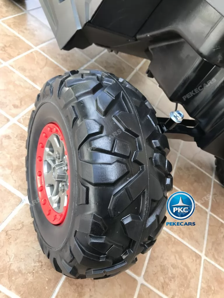 Coche electrico para niños Buggy UTV Blanco con ruedas de caucho antipinchazos