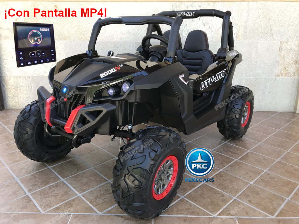 Coche electrico para niños Buggy UTV Negro vista principal