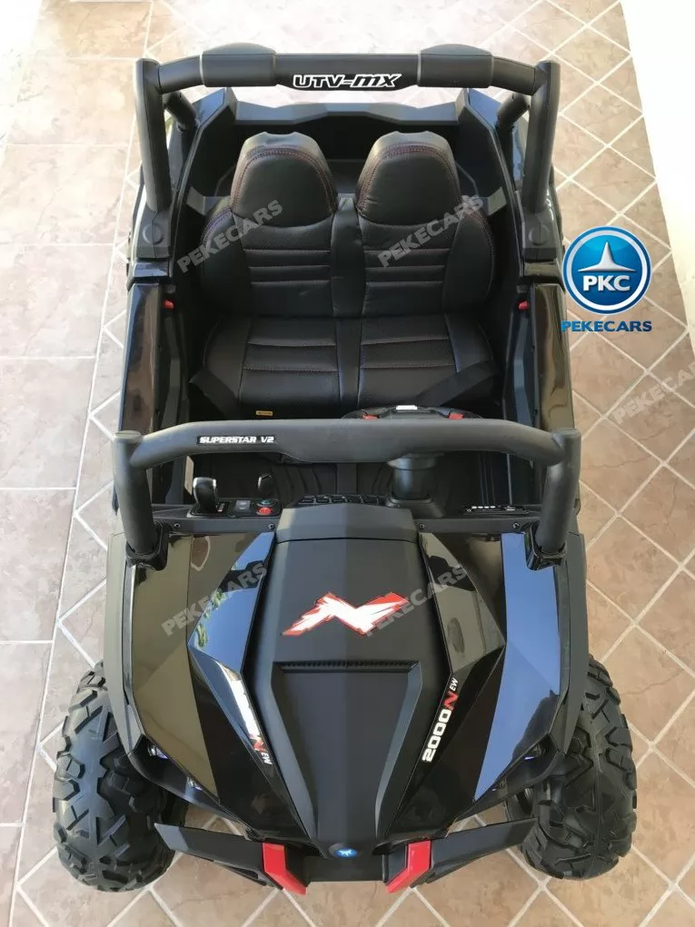 Coche electrico para niños Buggy UTV Negro