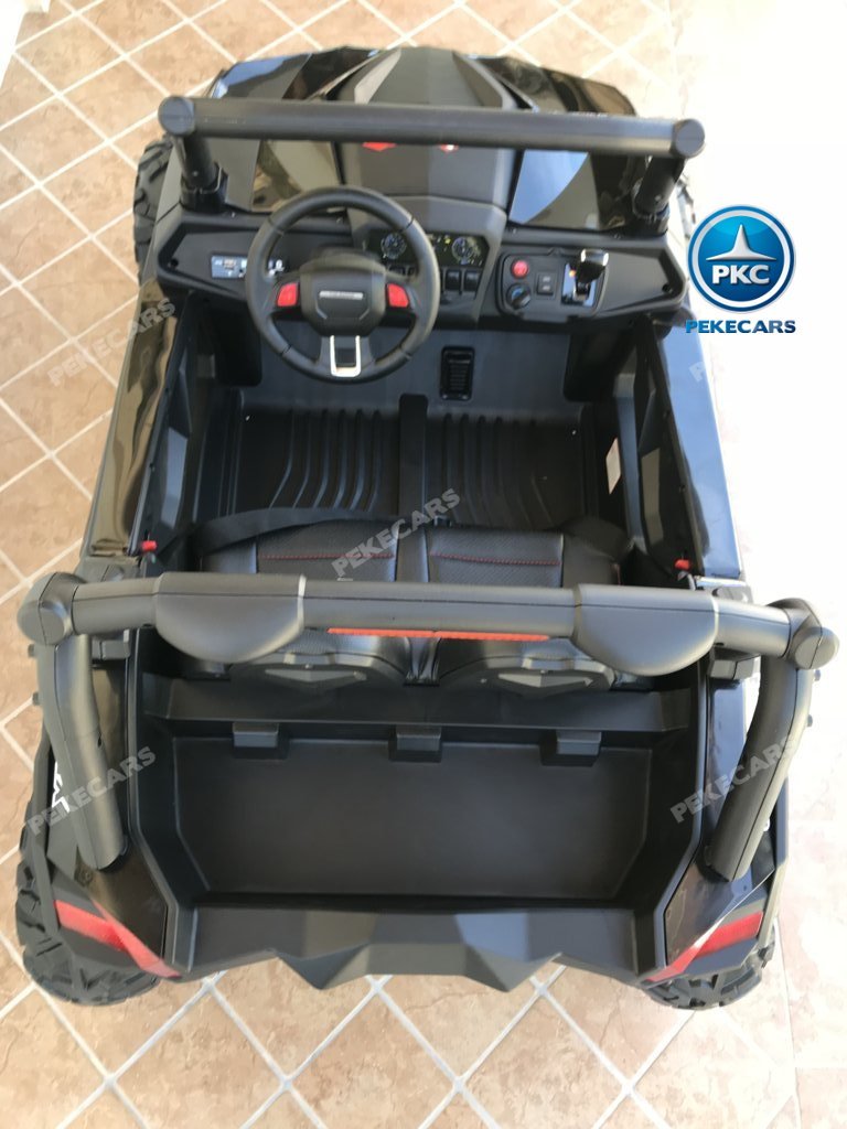 Coche electrico para niños Buggy UTV Negro con barra antivuelcos