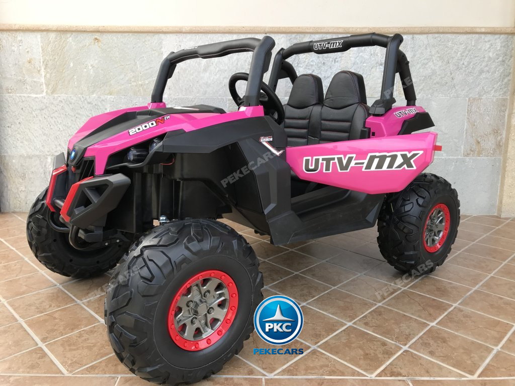 Coche electrico para niños Buggy UTV Rosa vista principal