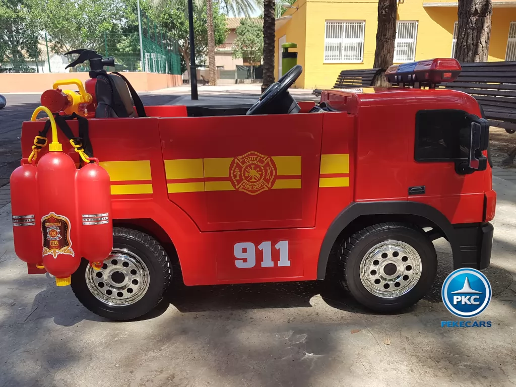Camion de bomberos infantil de 1 plaza Rojo