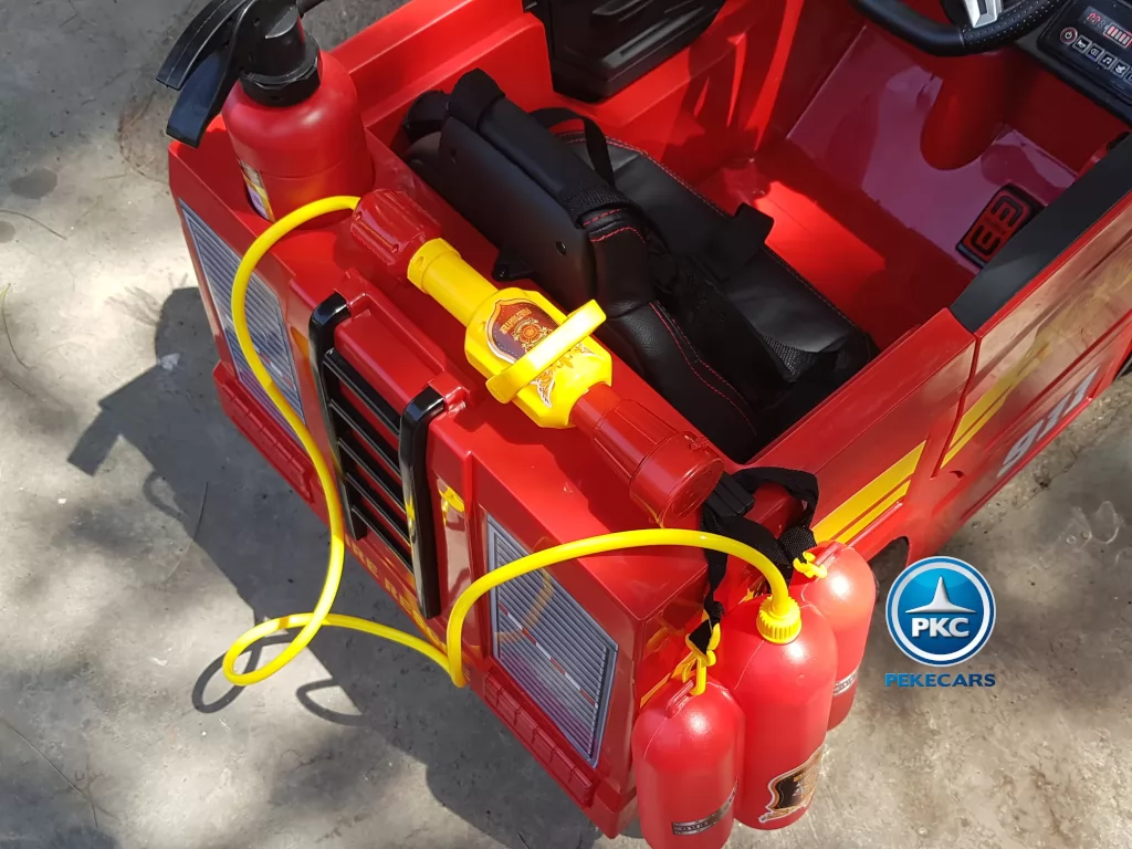 Camion de bomberos infantil de 1 plaza Rojo