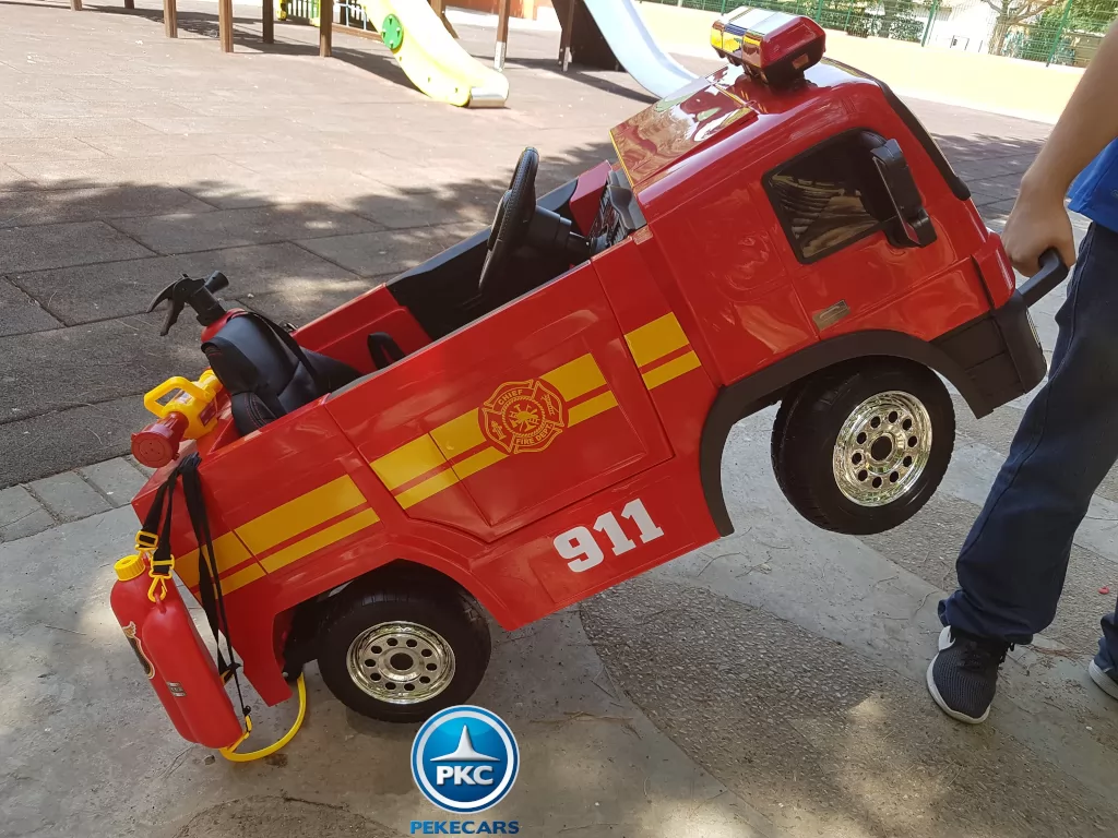 Camion de bomberos infantil de 1 plaza Rojo