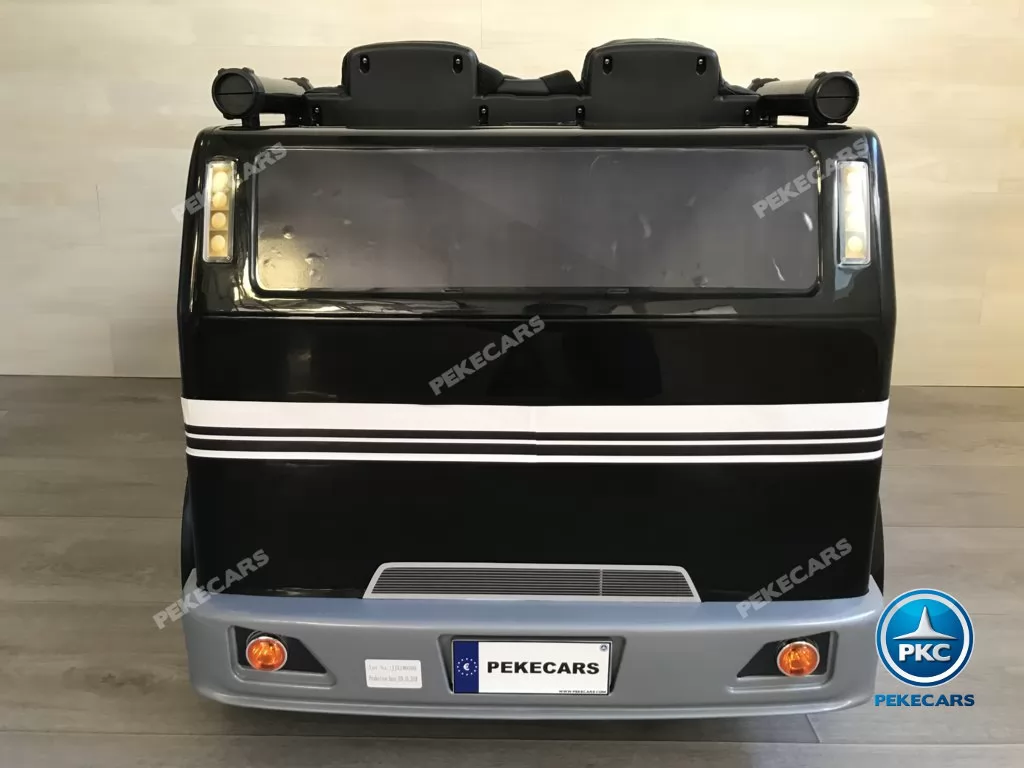 Camión Eléctrico de policia infantil 12V 2 plazas vista trasera