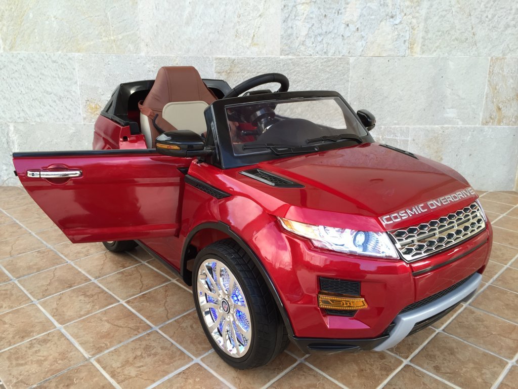 Coche electrico infantil evoque style rojo metalizado con apertura de puertas