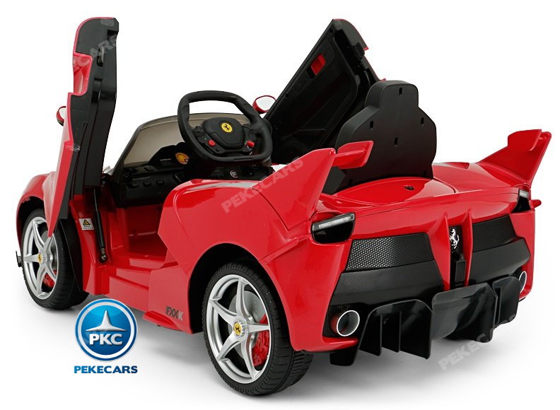 Coche electrico para niños Ferrari FXX-K Rojo Pintado con luces delanteras y traseras