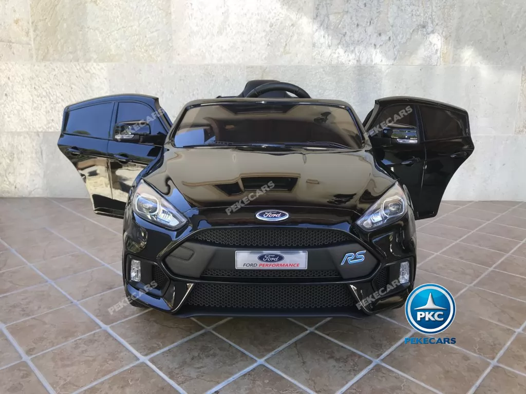 Coche electrico infantil Ford Focus RS Negro de frente
