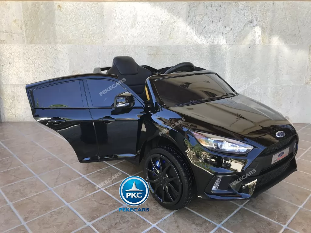 Coche electrico para niños Ford Focus RS Negro con apertura de puertas