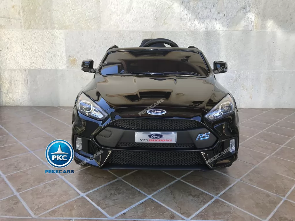 Coche electrico para niños Ford Focus RS Negro vista frontal