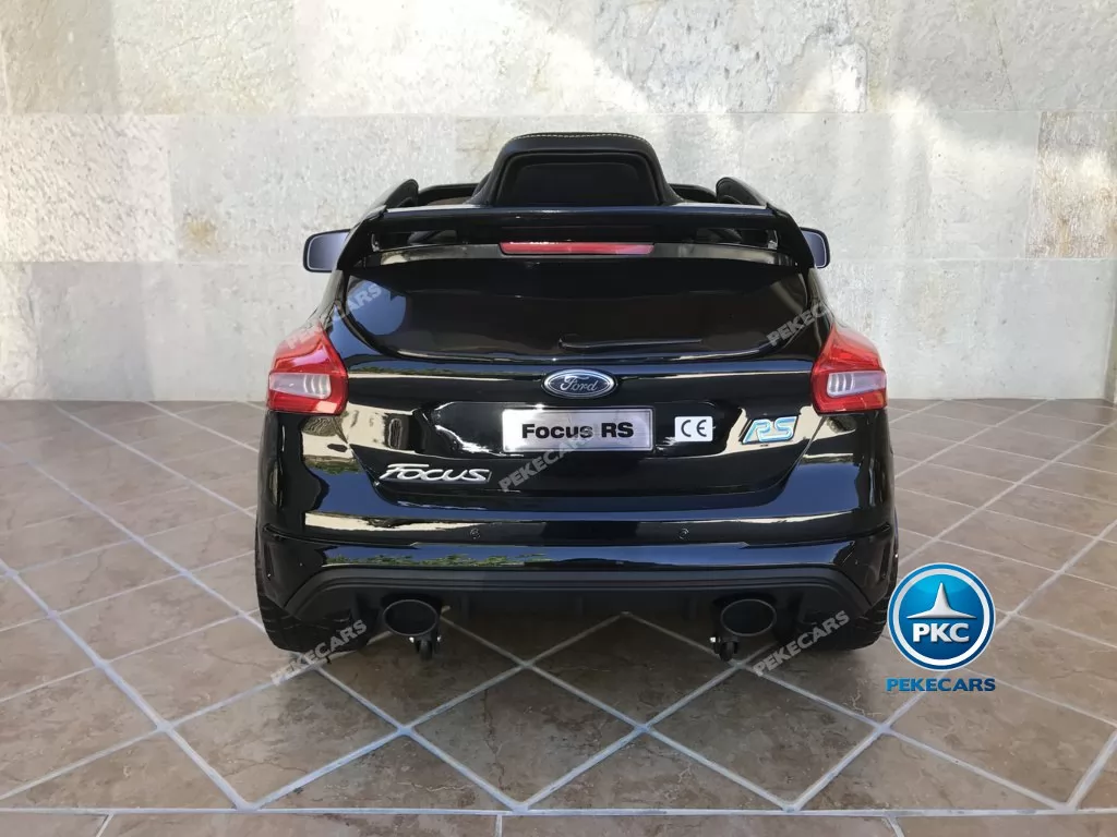 Coche electrico infantil Ford Focus RS Negro vista trasera