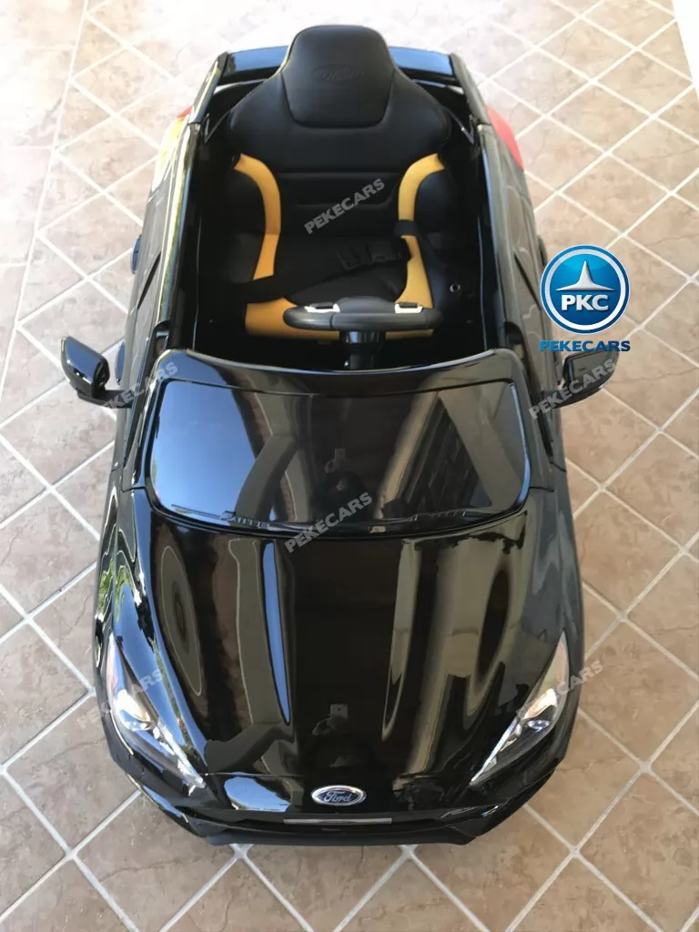 Coche electrico infantil Ford Focus RS Negro visto desde arriba