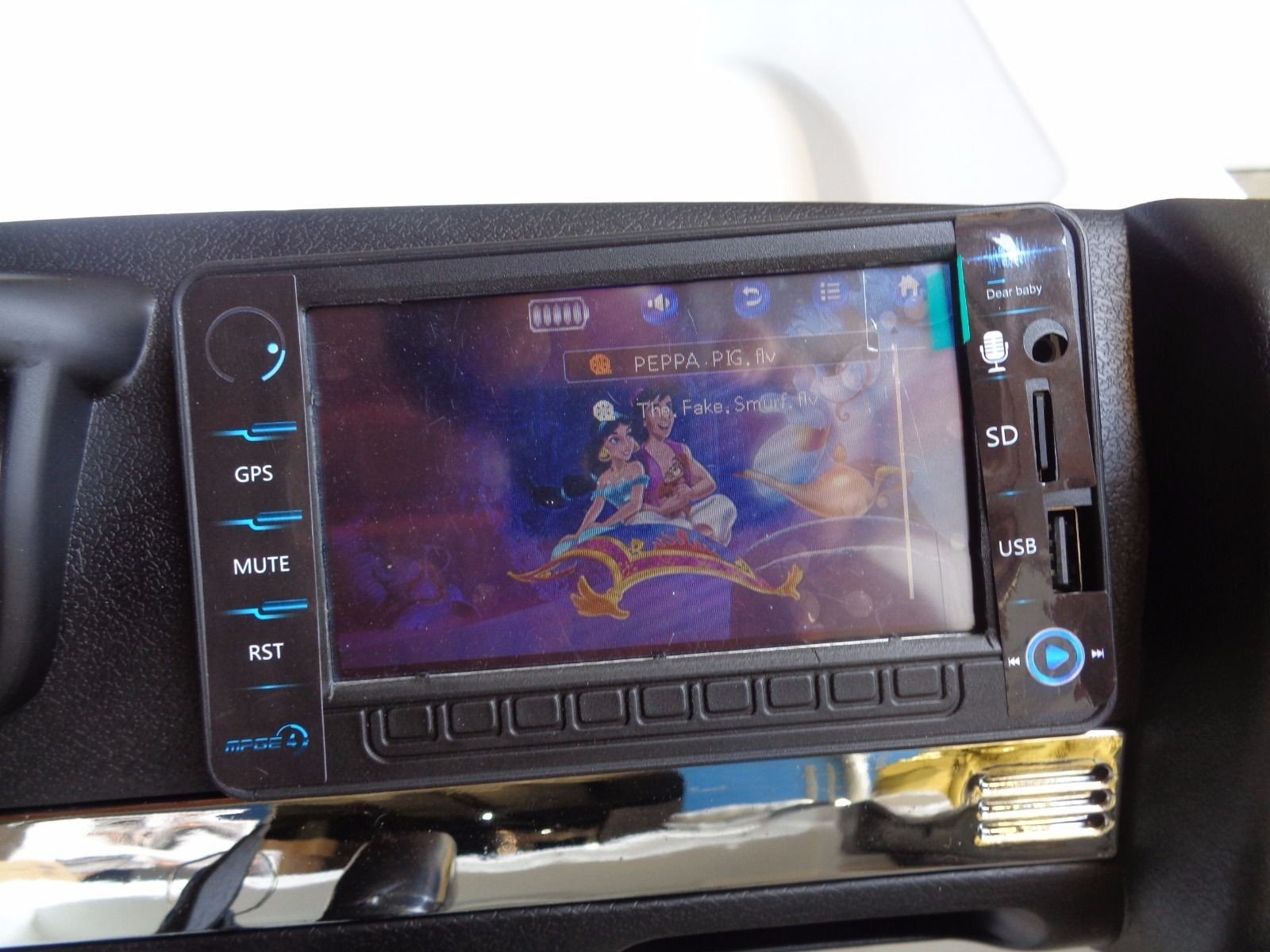 Todoterreno electrico infantil Ford Ranger MP4 Azul Metalizado pantalla