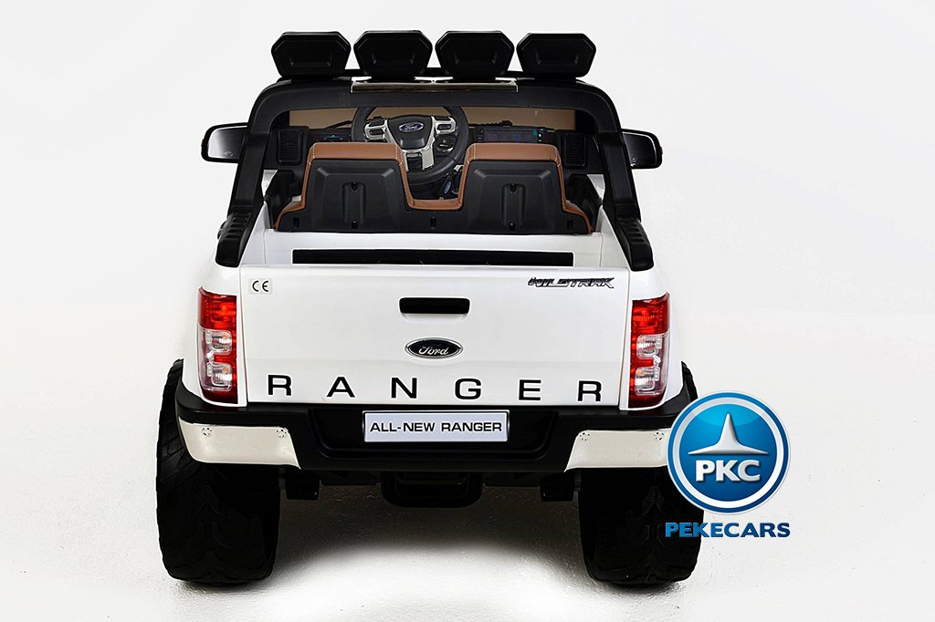 Todoterreno electrico infantil Ford Ranger MP4 Blanco salpicadero
