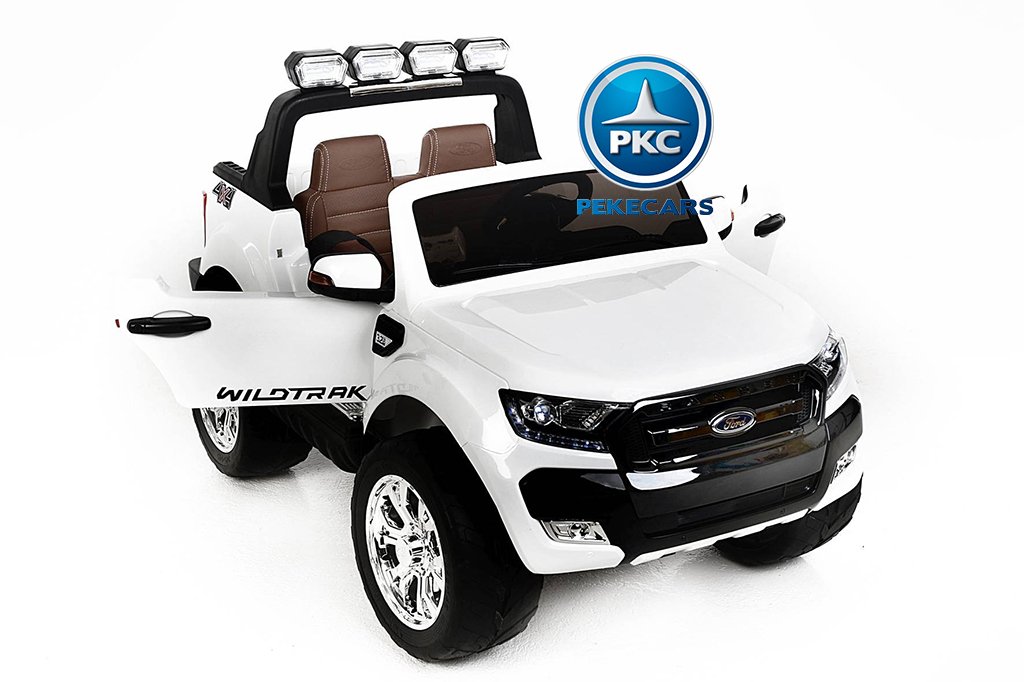 Todoterreno electrico infantil Ford Ranger MP4 Blanco maletero trasero