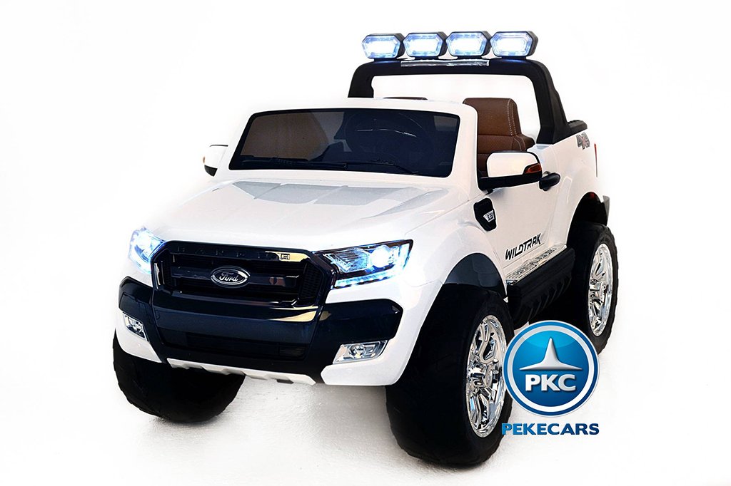 Todoterreno electrico para niños Ford Ranger MP4 Blanco vista frontal