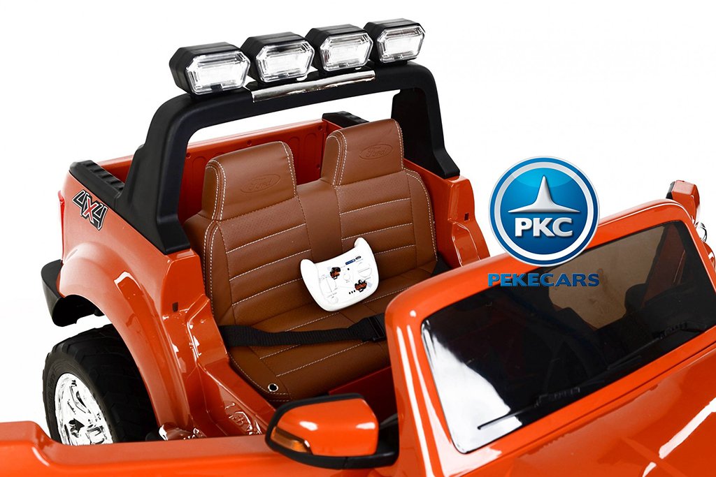 Todoterreno electrico infantil Ford Ranger MP4 Naranja Metalizado pantalla