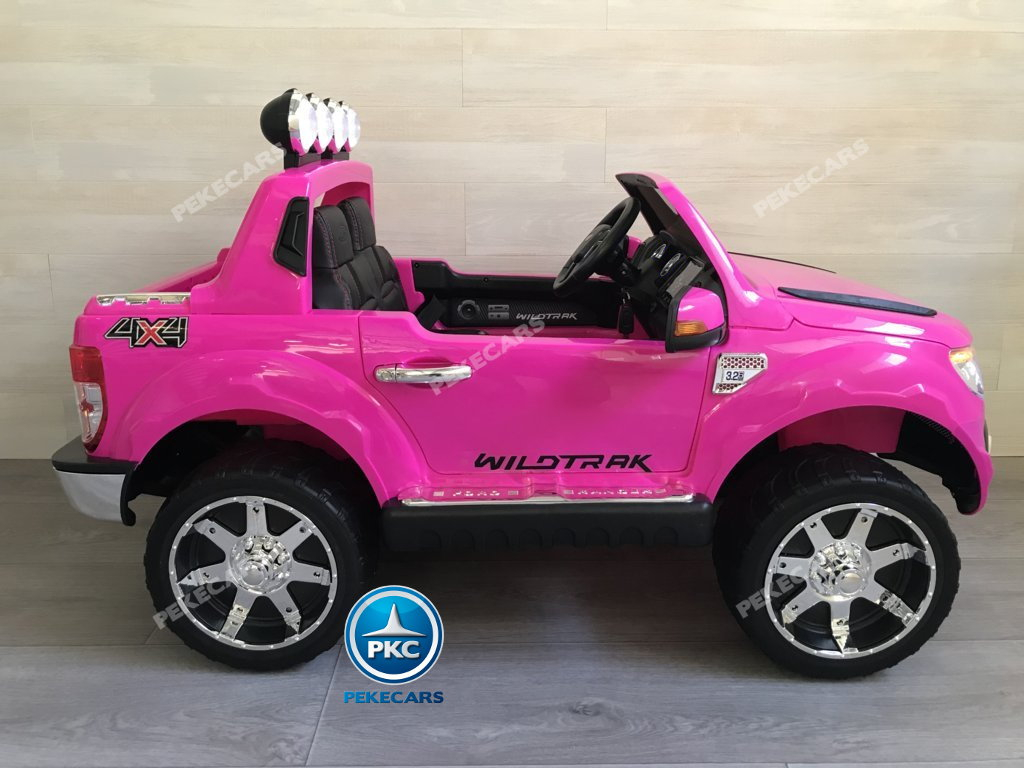 Todoterreno electrico para niños Ford Ranger Rosa vista lateral