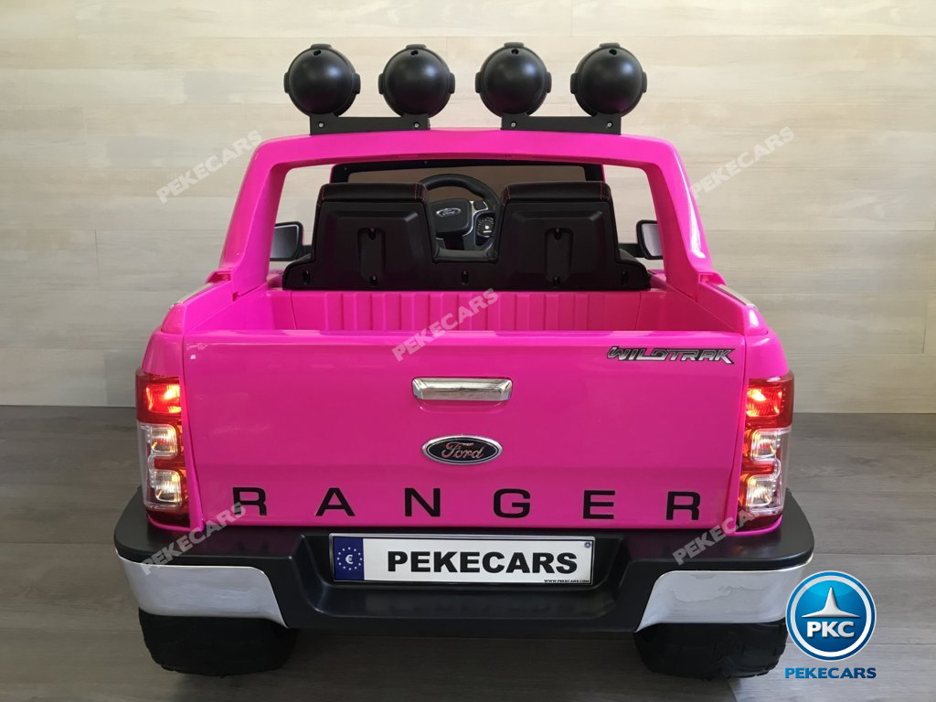 Todoterreno electrico infantil Ford Ranger Rosa vista trasera