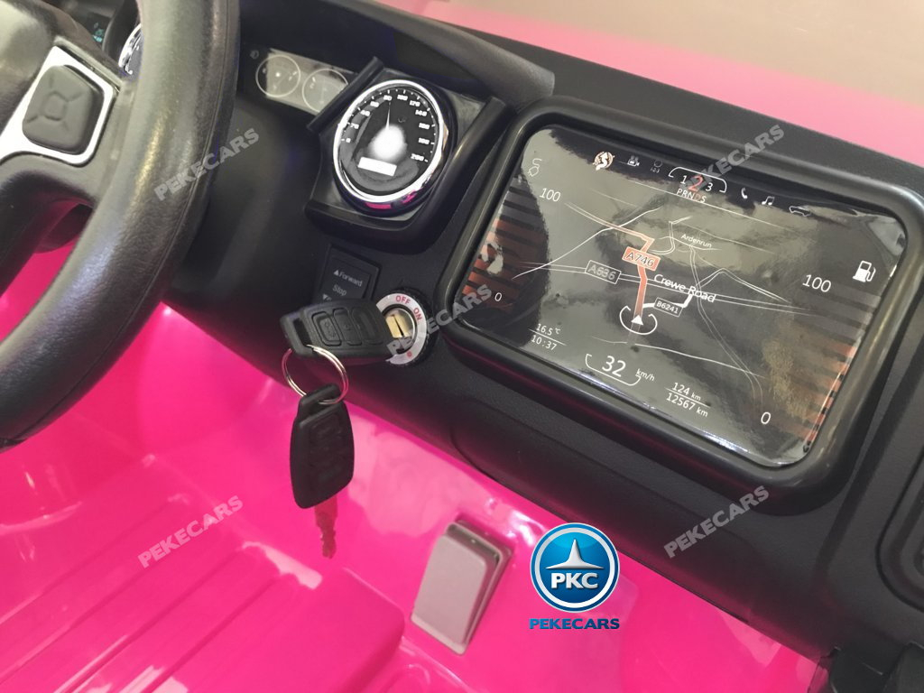 Todoterreno electrico infantil Ford Ranger Rosa con llave de arranque