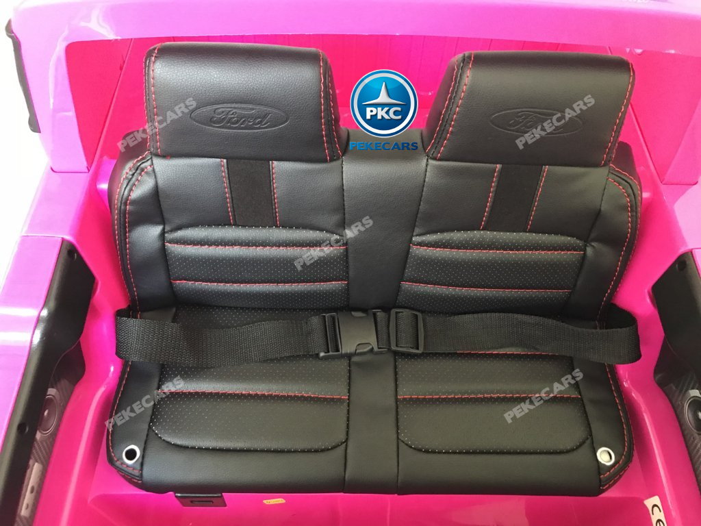 Todoterreno electrico para niños Ford Ranger Rosa con asiento acolchado en piel