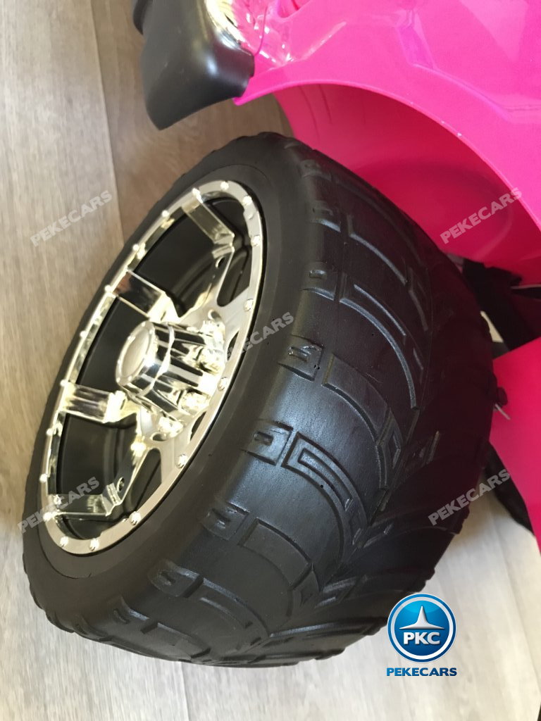 Todoterreno electrico para niños Ford Ranger Rosa con ruedas de caucho antipinchazos