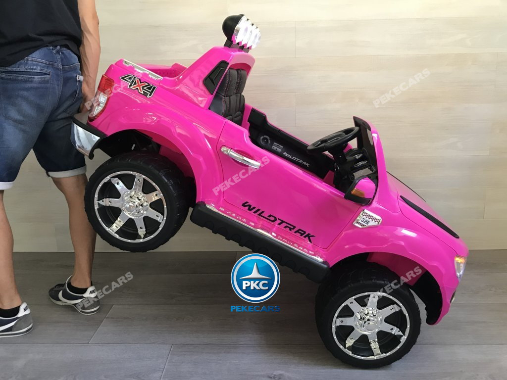 Todoterreno electrico infantil Ford Ranger Rosa facilidad para transportarlo