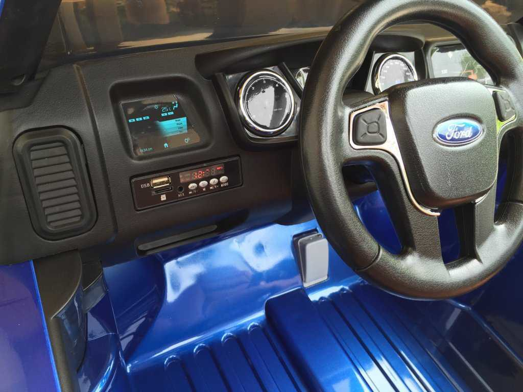 Todoterreno electrico infantil Ford Ranger Azul Metalizado conexion usb