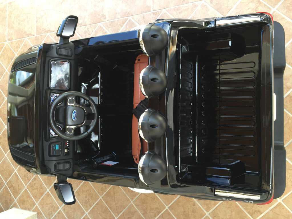 Todoterreno electrico para niños Ford Ranger Negro Metalizado luces led