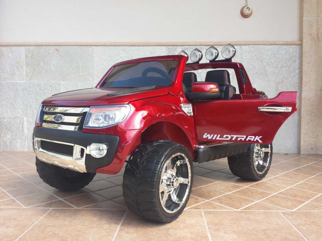 Todoterreno electrico para niños Ford Ranger Burdeos Metalizado vista frontal