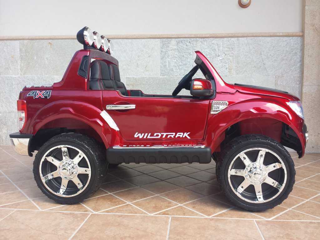 Todoterreno electrico infantil Ford Ranger Burdeos Metalizado con apertura de puertas