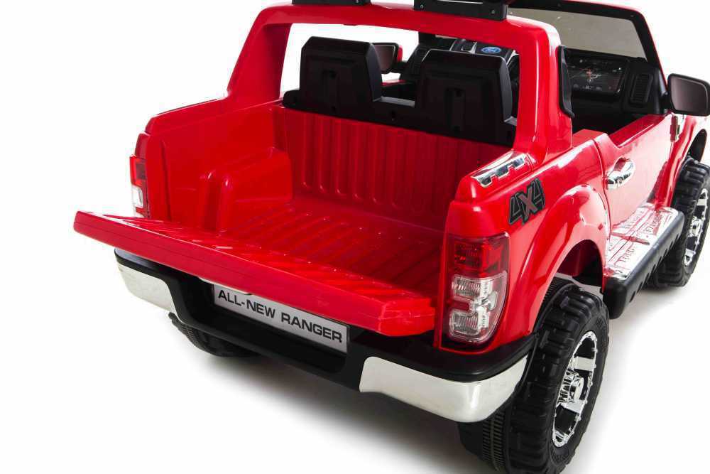 Coche eléctrico para niños Ford Ranger Pickup 12v Rojo maletero