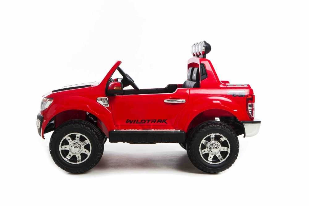 Coche eléctrico para niños Ford Ranger Pickup 12v Rojo vista lateral