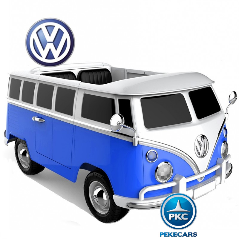 Furgoneta Volkswagen para niños 12V 2 Plazas Azul vista principal