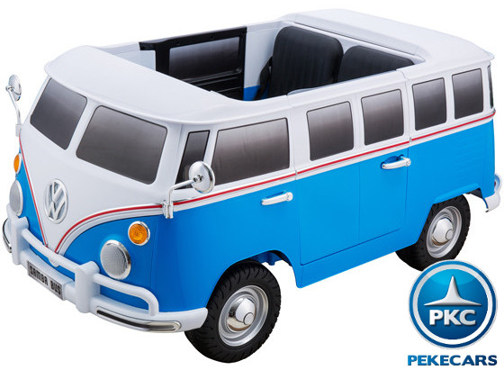 Furgoneta Volkswagen para niños 12V 2 Plazas Azul