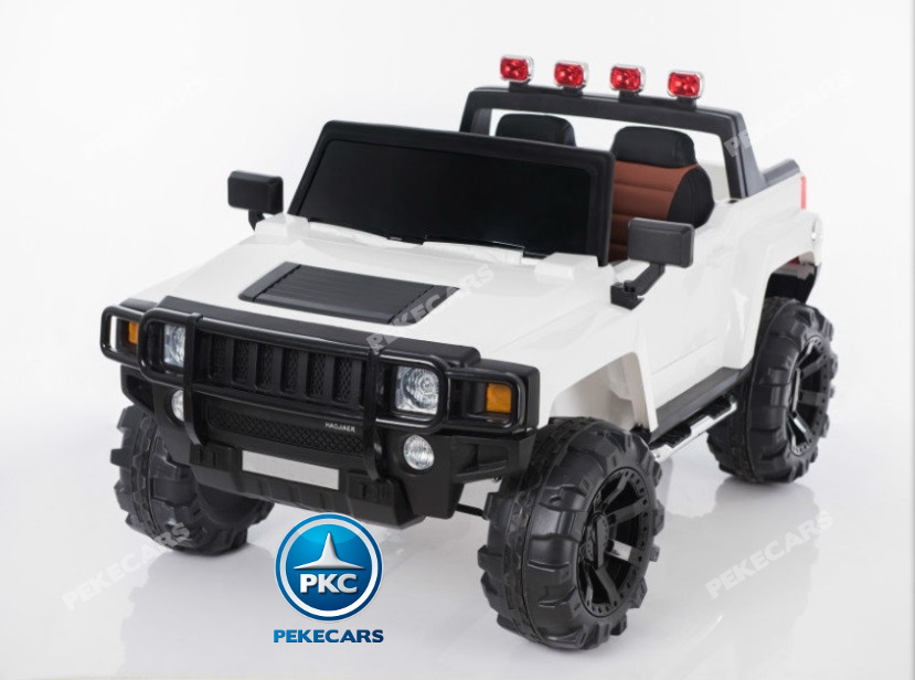 Todoterreno electrico infantil Big Hummer Style 2 plazas Blanco vista principal