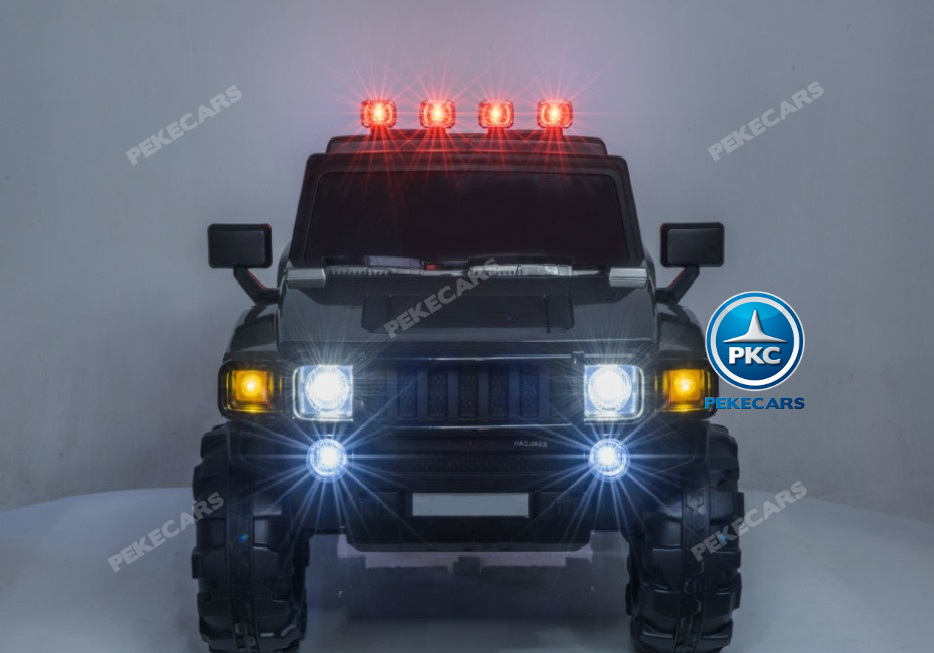 Todoterreno electrico para niños Big Hummer Style 2 plazas Blanco con luces LED