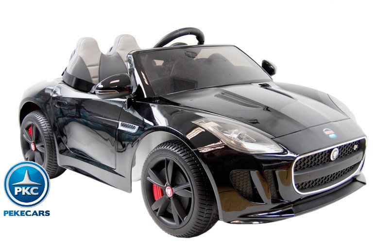 Coche electrico para niños Jaguar F-Type negro metalizado vista principal