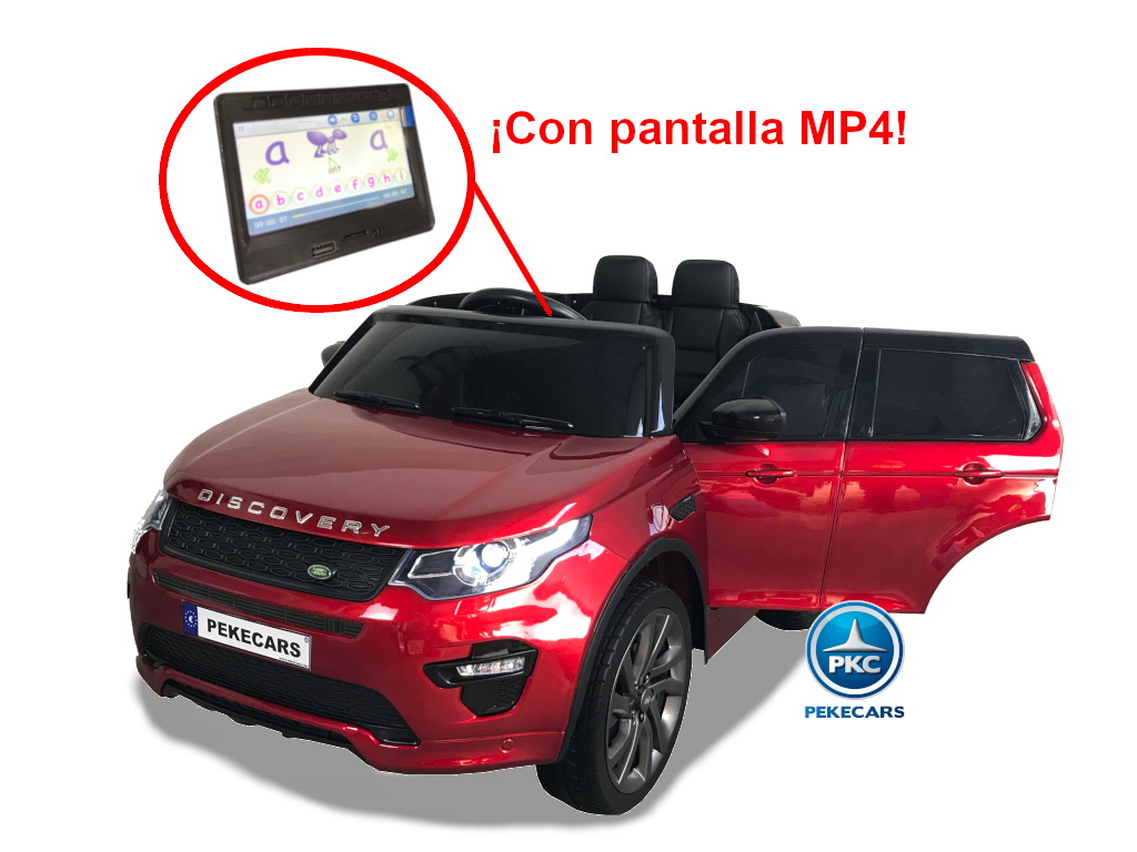 Coche eléctrico para niños Land Rover Discovery 12V MP4 rojo metalizado vista principal